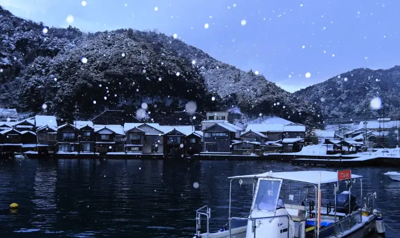 伊根舟屋 下雪 時間 伊根舟屋 下雪 時間