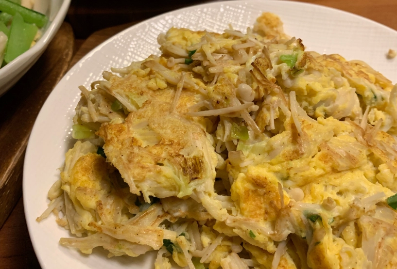 金針菇煎蛋做法