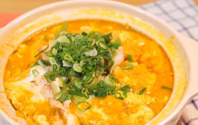 蟹肉豆腐煲食材