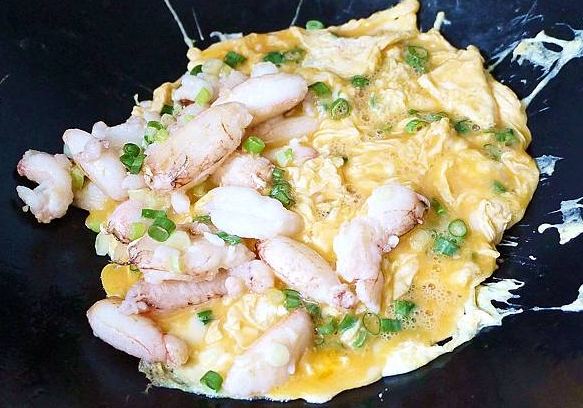 蟹管肉炒蛋