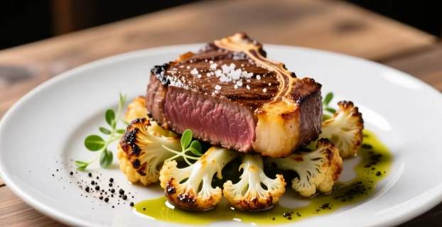 花椰菜牛排搭配 花椰菜牛排搭配