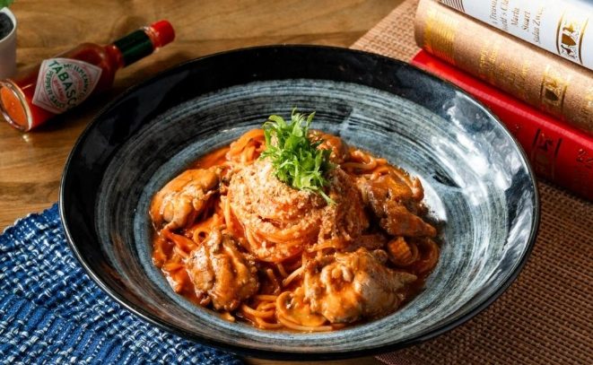 黑盤義大利麵做法