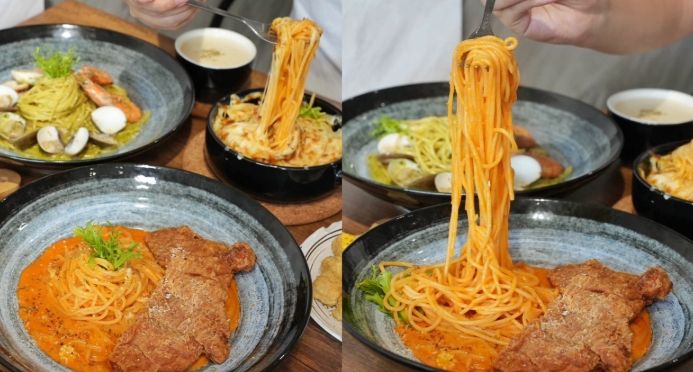 黑盤義大利麵食譜